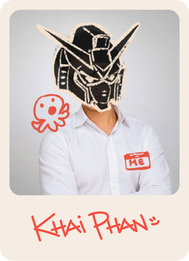 Portrait and signature card of Phan Manh Khai