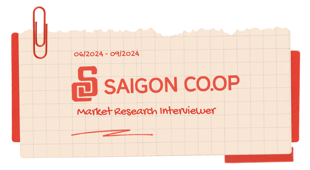 Saigon Co.op — Market Research Interviewer, 06/2024 to 09/2024